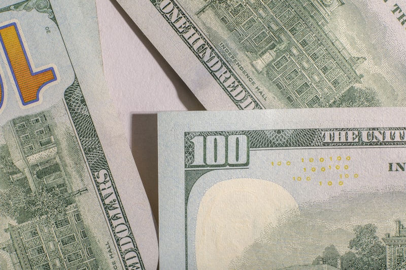 A detailed close-up of a U.S. banknote serial number area showing the fine printing details that distinguish different series and varieties